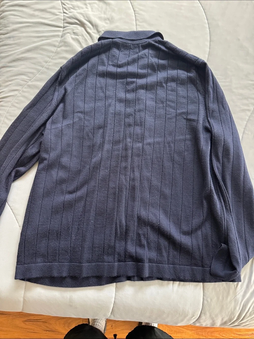 Banana Republic Navy Knit Button-Down Shirt